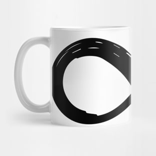 Infinity Sign, Forever, Vector, Black and White Mug